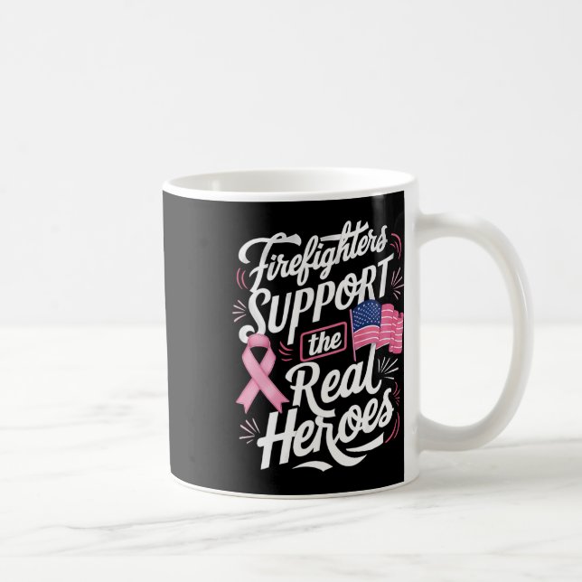 Stöd till reella Heroes Breast Cancer Chemo Kaffemugg (Höger)