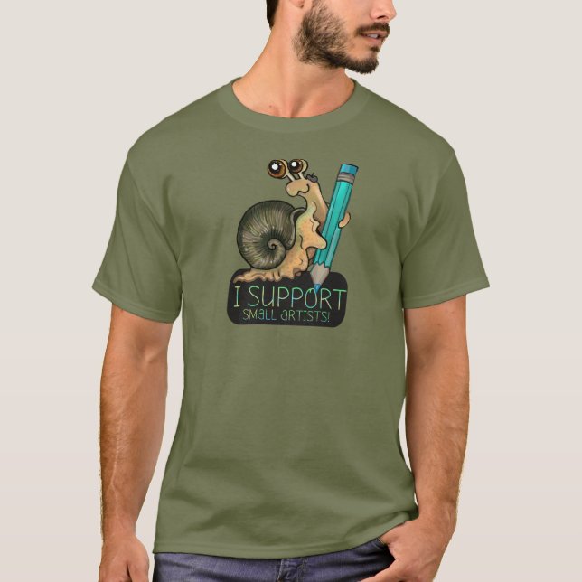 Stöd till små artister i Snigel T Shirt (Framsida)