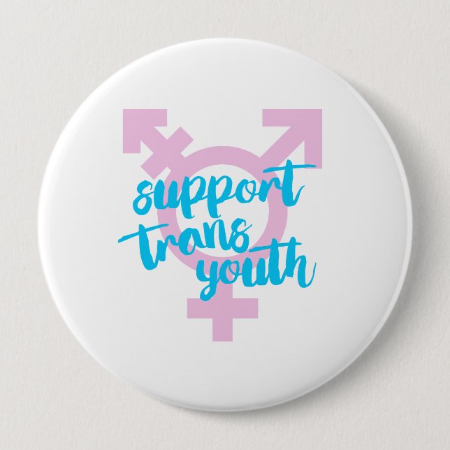 Stöd till Trans Youth - Trans Symbol - - - Knapp (Framsida)