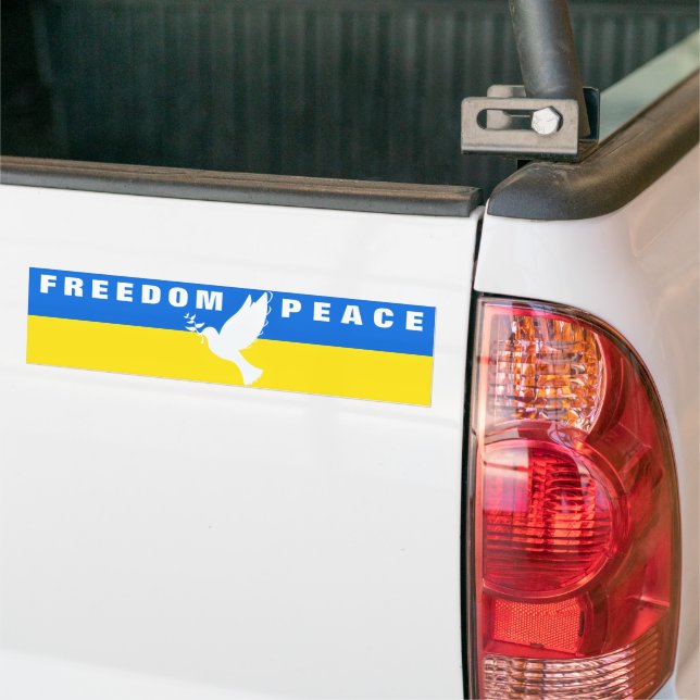 Stöd till Ukraina Bumper Stickers Peace Dove Freed Bildekal (På lastbil)