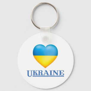 Stöd till Ukraina - fred och Kärlek för Ukraina Nyckelring
