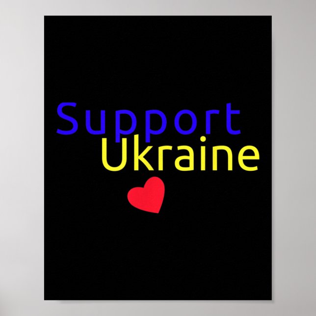 Stöd till Ukraina Ingen Flagga i Ukraina Poster (Framsidan)