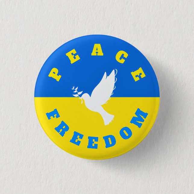 Stöd till Ukraina, knapp Peace Dove Freedom - Peac (Framsida)