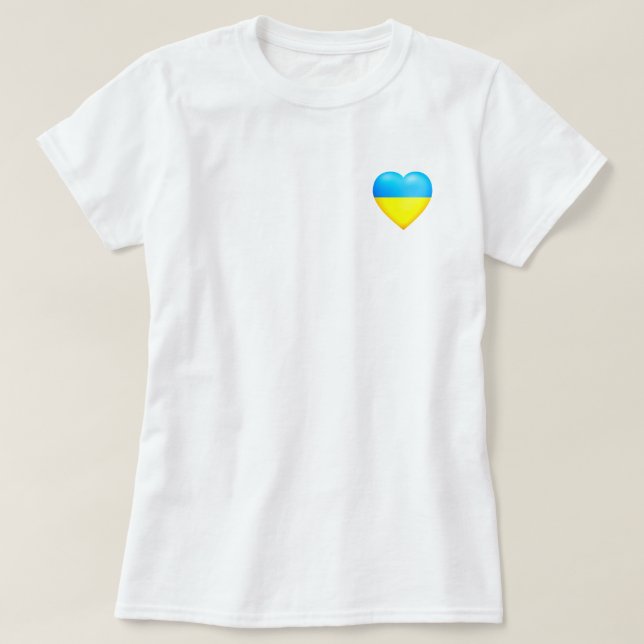 Stöd till Ukraina T-Shirt - Peace - Flagga Ukraina (Design framsida)