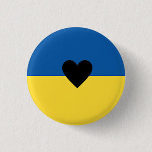 Stöd till Ukraina, Ukrainas flagga hjärtnyckelri Knapp