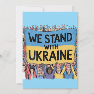 Stöd till Ukrainas folkliga utformning, enighet oc Julkort