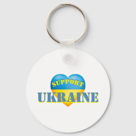 Stöd till Ukrainas Gult och Blue Heart Nyckelring
