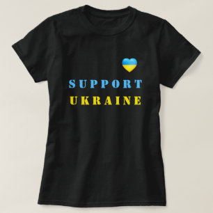 Stöd till Ukrainas T-Shirt ♡ Flagga 