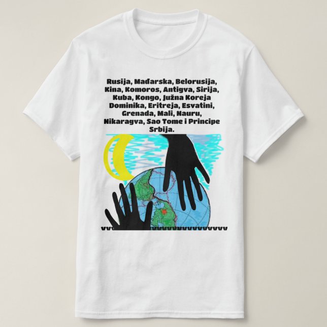 stöd till vänner t shirt (Design framsida)