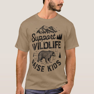 Stöd till vildLife Öka Kids Boys Mamma Pappa Mor T Shirt