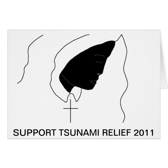 STÖD TSUNAMI RELIEF 2011! HÄLSNINGSKORT (Framsidan Horizontal)