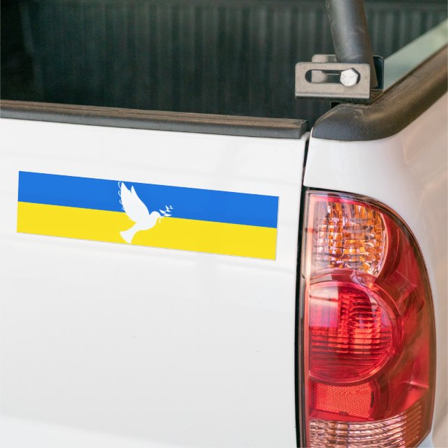 Stöd Ukraina Bumper Sticker Peace Dove Freedom Bildekal (På lastbil)