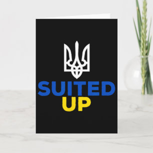 Stöd Ukraina Det här är min dräkt Ukrainsk flagga Kort