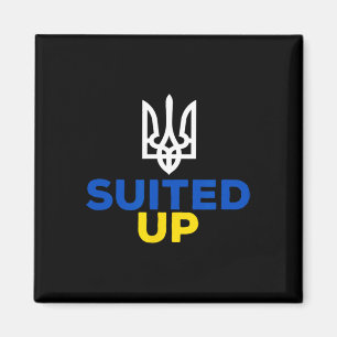Stöd Ukraina Det här är min dräkt Ukrainsk flagga Magnet