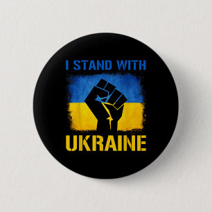 Stöd Ukraina Flagga Jag Står Med Ukraina  Knapp