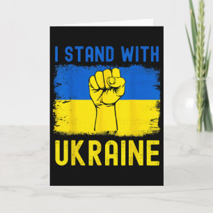 Stöd Ukraina Flagga Jag Står Med Ukraina Kort
