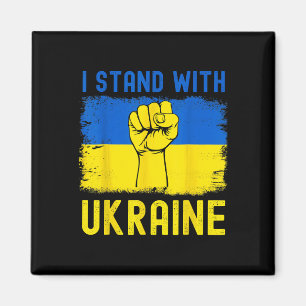 Stöd Ukraina Flagga Jag Står Med Ukraina Magnet