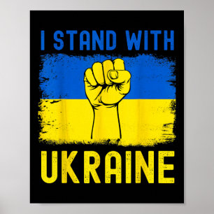 Stöd Ukraina Flagga Jag Står Med Ukraina  Poster