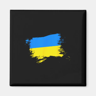 Stöd Ukraina Flagga Ukrainsk Stolthet Hjärta Ukrai Magnet