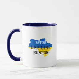 Stöd Ukraina för seger Överlappande kaffemug Mugg