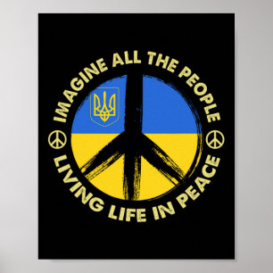 Stöd Ukraina Föreställ Er Alla Människor Som Lever Poster