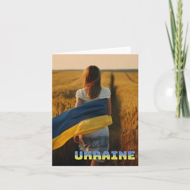 Stöd Ukraina fredsgratulationskort Kort (Framsida)