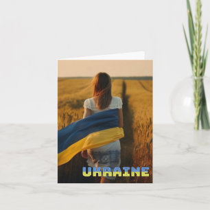 Stöd Ukraina fredsgratulationskort Kort