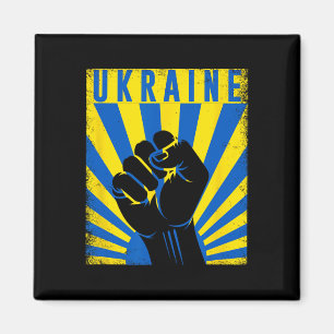 Stöd Ukraina Hand Knutnäve Ukraina Motstånd Protes Magnet