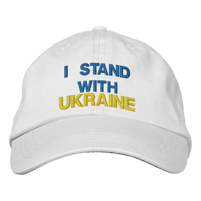 Stöd Ukraina Hattar Broderad Basebollmössa Keps (Framsida)