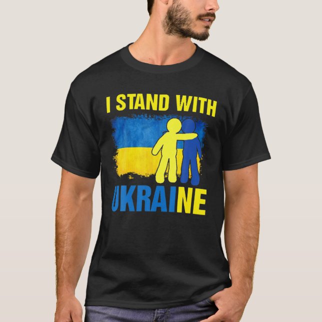 Stöd Ukraina jag står för Ukraina T Shirt (Framsida)