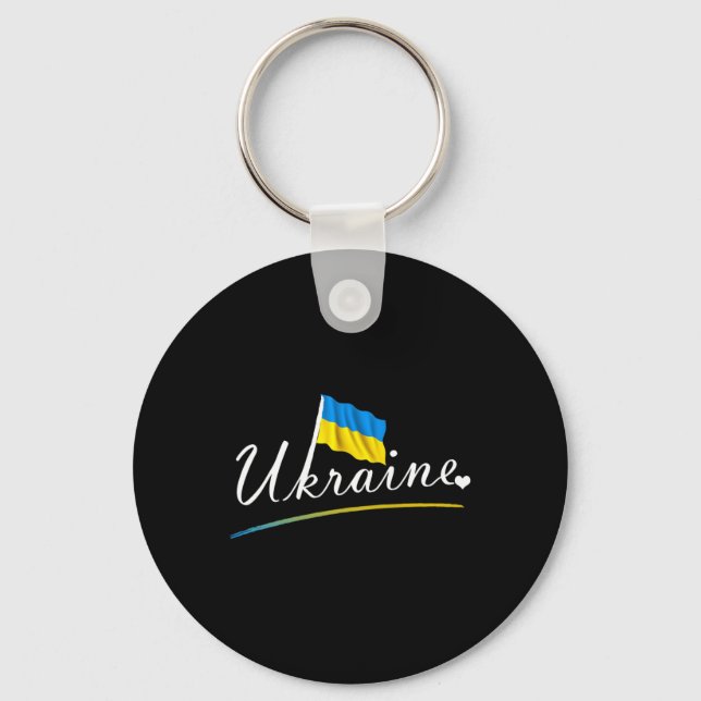 Stöd Ukraina Jag Står Med Ukraina 1  Nyckelring (Framsida)