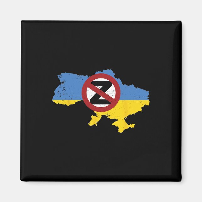 Stöd Ukraina Jag Står Med Ukraina 2  Magnet (Framsidan)