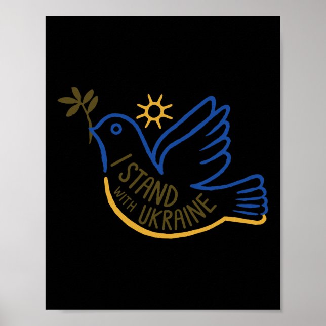 Stöd Ukraina Jag Står Med Ukraina  Poster (Framsidan)