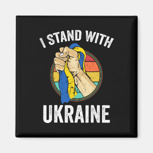 Stöd Ukraina Jag Står Med Ukraina Retro Ukrainare Magnet