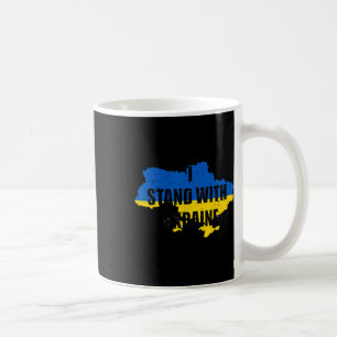 Stöd Ukraina Jag Står Med Ukraina Ukrainsk Flagga Kaffemugg
