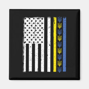Stöd Ukraina Jag Står Med Ukraina Ukrainsk Flagga Magnet