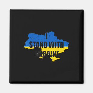 Stöd Ukraina Jag Står Med Ukraina Ukrainsk Flagga Magnet