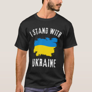 Stöd Ukraina Jag Står Med Ukraina Ukrainsk Flagga T Shirt