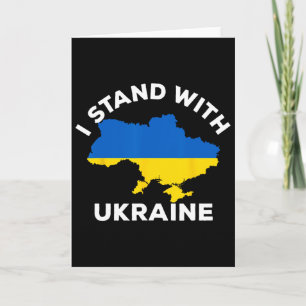 Stöd Ukraina Jag Står Med Ukraina Ukrainsk Karta Kort