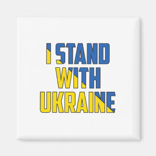 Stöd Ukraina Jag Står Med Ukraina Ukrainskflagga Magnet