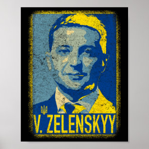 Stöd Ukraina Jag Står Med Ukraina Volodymyr Zel Poster