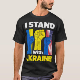 Stöd Ukraina Jag Står Med Ukrainas Flagga T Shirt