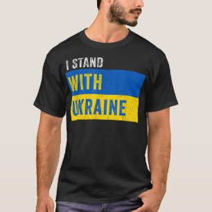 Stöd Ukraina Jag Står Med Ukrainas Flagga T Shirt