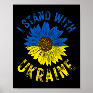 Stöd Ukraina Jag står med ukrainska flaggan Slava Poster