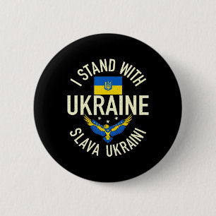 Stöd Ukraina jag står på Ukrainas FLA Knapp