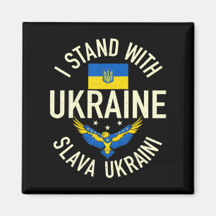 Stöd Ukraina jag står på Ukrainas FLA Magnet