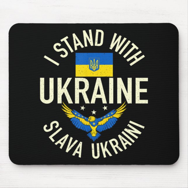 Stöd Ukraina jag står på Ukrainas FLA Musmatta (Framsidan)