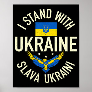 Stöd Ukraina jag står på Ukrainas FLA Poster