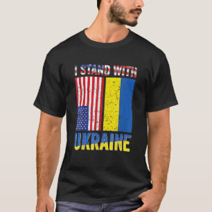 Stöd Ukraina jag står på Ukrainas FLA T Shirt