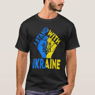 Stöd Ukraina jag står på Ukrainas FLA T Shirt